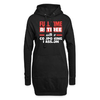 Lustiges Extrem Couponing Coupon Geschenk - Hoodie-Kleid - Schwarz - Vorne