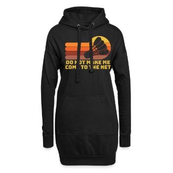 Badminton Badmintonspieler - Hoodie-Kleid - Schwarz - Vorne