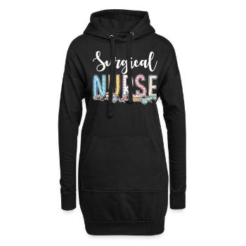 Idée cadeau pour les infirmières chirurgicales - Sweat-shirt à capuche long Femme - noir - Devant