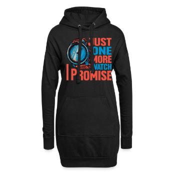 Encore une montre, je vous le promets - Sweat-shirt à capuche long Femme - noir - Devant