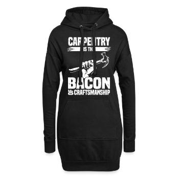 Tischler - Hoodie-Kleid - Schwarz - Vorne