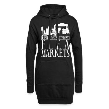 Flohmarkt Spruch Händler Trödelmarkt - Hoodie-Kleid - Schwarz - Vorne