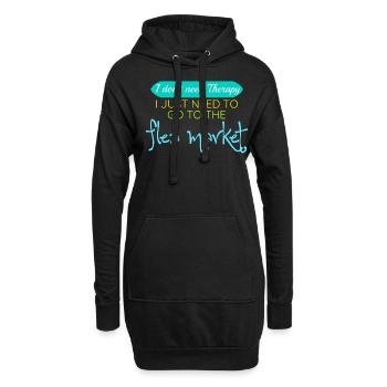 Marché aux puces Marchés aux puces Joke Marché aux puces - Sweat-shirt à capuche long Femme - noir - Devant