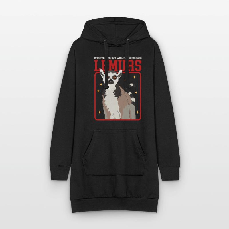 Lemur Ring-tailed lemurs Ringed Tail Lemure Gift Hoodie Dress
