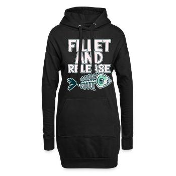 Fillet And Release 2 - Hoodie-Kleid - Schwarz - Vorne