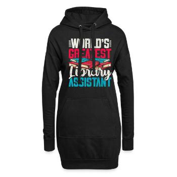 Librarian Library Assistant - Hoodie Dress - black - Front