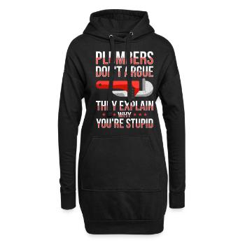 Sanitär Abfluss Chirurg Job Beruf - Hoodie-Kleid - Schwarz - Vorne