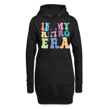 Retro Groovy - Hoodie-Kleid - Schwarz - Vorne