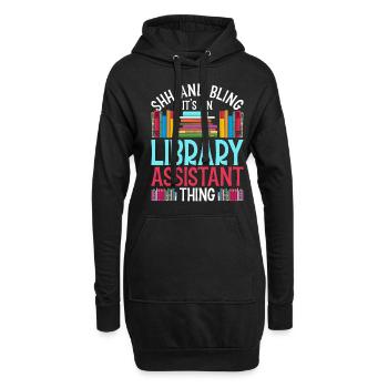 Librarian Librarian Library Assistant - Hoodie Dress - black - Front