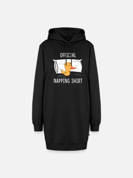 Official Napping Shirt Quietscheente - Hoodie-Kleid - Schwarz