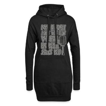My Heart Says Yes But My Vocal Range Says No 2 - Hoodie-Kleid - Schwarz - Vorne