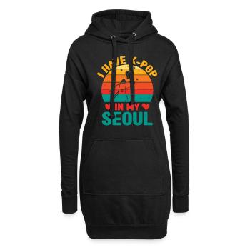 J’ai de la K-pop dans ma musique pop coréenne dans - Sweat-shirt à capuche long Femme - noir - Devant