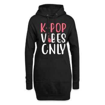 K-pop Vibes Only Oppa Korean Pop Music - Sweat-shirt à capuche long Femme - noir - Devant