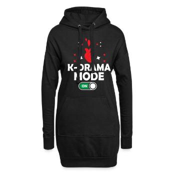 Mode K-drama Sur la Corée du Sud Drame coréen Oppa - Sweat-shirt à capuche long Femme - noir - Devant