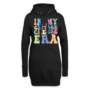 Fromage cottage Fromage cottage rétro vintage - Sweat-shirt à capuche long Femme - noir - Devant