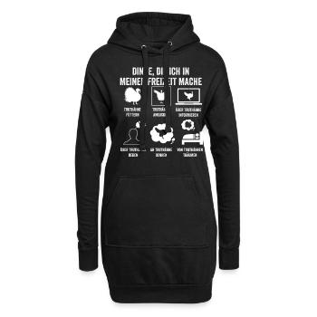 Truthuhn Truthahn - Hoodie-Kleid - Schwarz - Vorne