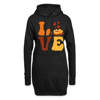 Nuggets de poulet Nug Nuggets LOVE - Sweat-shirt à capuche long Femme - noir - Devant