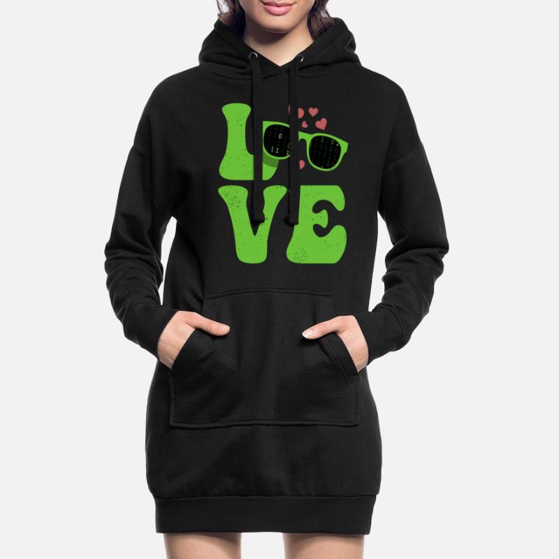 Codierung Coder Programmierer LIEBE Programmierung Hoodie-Kleid