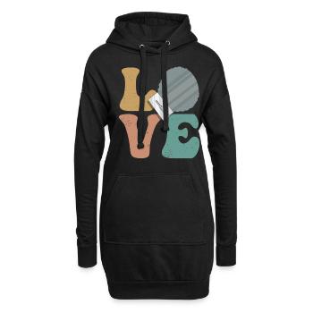 Bétonnière Pavé Béton - Sweat-shirt à capuche long Femme - noir - Devant