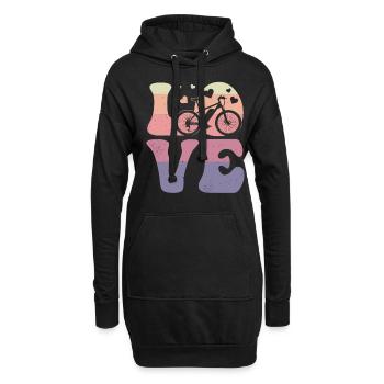 E-Bike Elektronisches Fahrrad LOVE - Hoodie-Kleid - Schwarz - Vorne