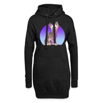 Chinesischer Schopfhund Chinese Cresteds Geschenk - Hoodie-Kleid - Schwarz - Vorne