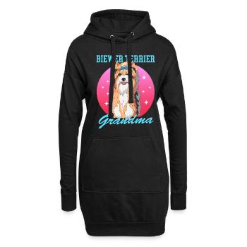 Biewer Terrier Oma Hundebesitzer Geschenk - Hoodie-Kleid - Schwarz - Vorne