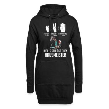 Hauswart Haustechniker Hausmeister - Hoodie-Kleid - Schwarz - Vorne