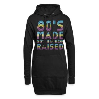Les années 80 ont fait que le hip-hop des années 90 a augmenté - Sweat-shirt à capuche long Femme - noir - Devant