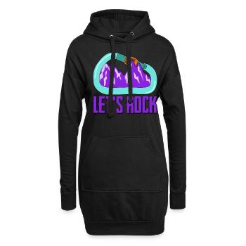 Bergklettern Carabiner Kletterer - Hoodie-Kleid - Schwarz - Vorne