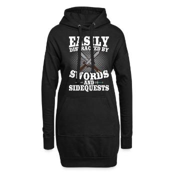 Jeux de rôle en direct LARP - Sweat-shirt à capuche long Femme - noir - Devant