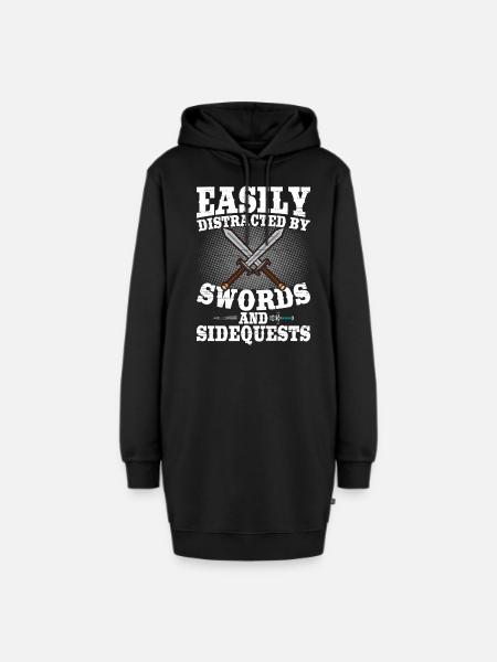 LARP Live-Action-Rollenspiele - Hoodie-Kleid - Schwarz
