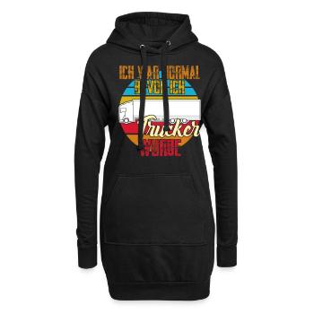 Lastwagen LKW Trucker LKW-Fahrer - Hoodie-Kleid - Schwarz - Vorne