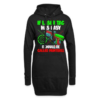 Spieler - Hoodie-Kleid - Schwarz - Vorne