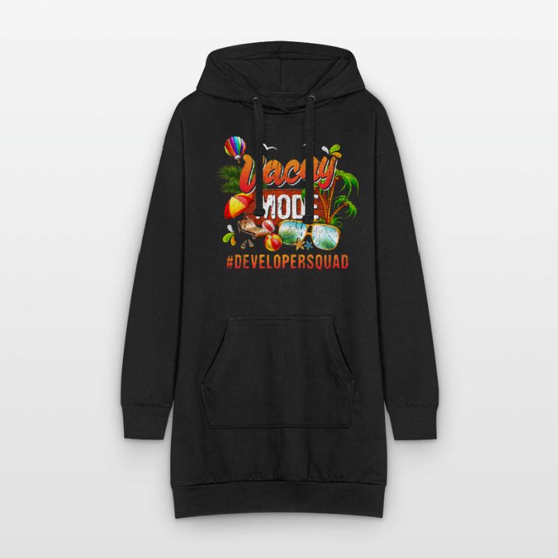 Developer Vacation Group #Developersquad Sweat-shirt à capuche long Femme