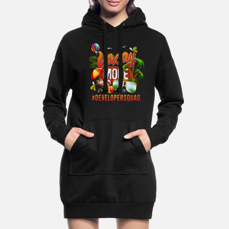 Developer Vacation Group #Developersquad Sweat-shirt à capuche long Femme