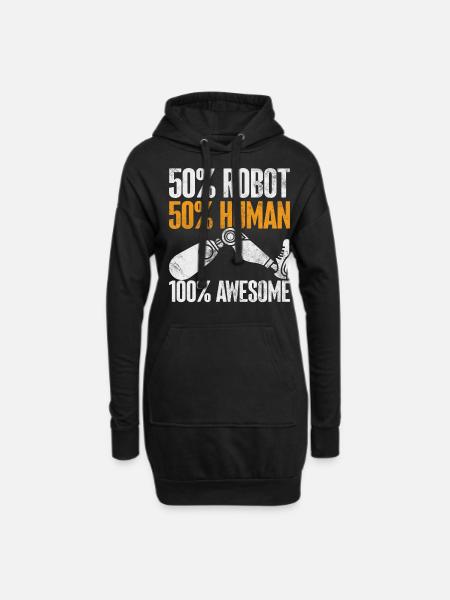Leg prosthesis amputees - Hoodie Dress - black