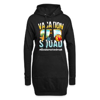 Biochemist Vacation Squad #Biochemistonbreak - Sweat-shirt à capuche long Femme - noir - Devant