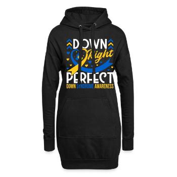 Down Syndrome Awareness Month Down - Hoodie-Kleid - Schwarz - Vorne