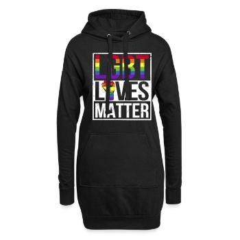 Lgbt Lives Matter Diversité sexuelle gay - Sweat-shirt à capuche long Femme - noir - Devant