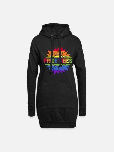 Stolz Homosexuell Sexuelle Vielfalt Gay Pride - Hoodie-Kleid - Schwarz