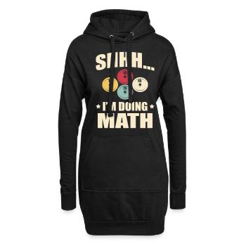 Ich Mache Mathe Bodybuilder Bodybuilding - Hoodie-Kleid - Schwarz - Vorne
