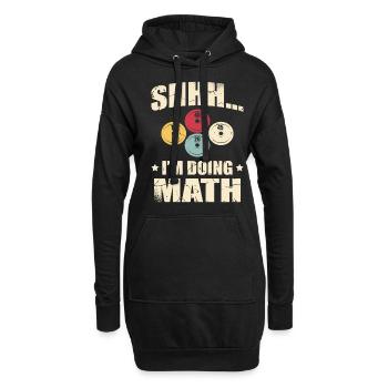 Ich Mache Mathe Bodybuilder Bodybuilding - Hoodie-Kleid - Schwarz - Vorne