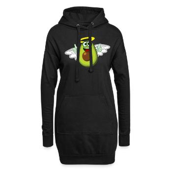 Avocado Angel Avocados - Hoodie-Kleid - Schwarz - Vorne