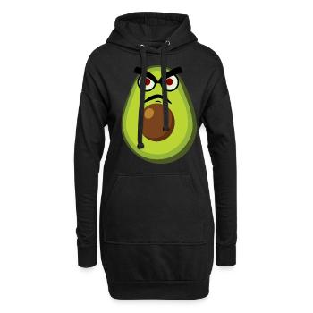 Avocados Grumpy Avocado - Hoodie-Kleid - Schwarz - Vorne