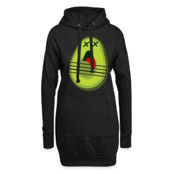Avocado Cutting Avocados - Hoodie-Kleid - Schwarz - Vorne
