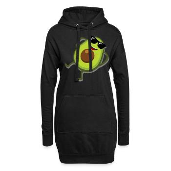 Avocado with Sunglasses Avocados - Hoodie-Kleid - Schwarz - Vorne