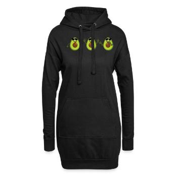 Avocado Dancing Avocados - Hoodie-Kleid - Schwarz - Vorne