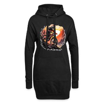 Vélo de montagne de descente - Sweat-shirt à capuche long Femme - noir - Devant