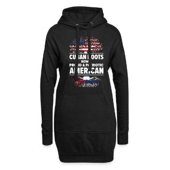 Kubanischer amerikanischer Patriot USA - Hoodie-Kleid - Schwarz - Vorne