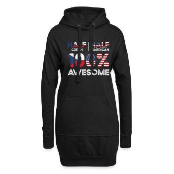 Tschechische amerikanische Patriotin USA - Hoodie-Kleid - Schwarz - Vorne